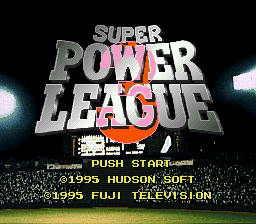 Super Power League 3 (Japan) Title Screen